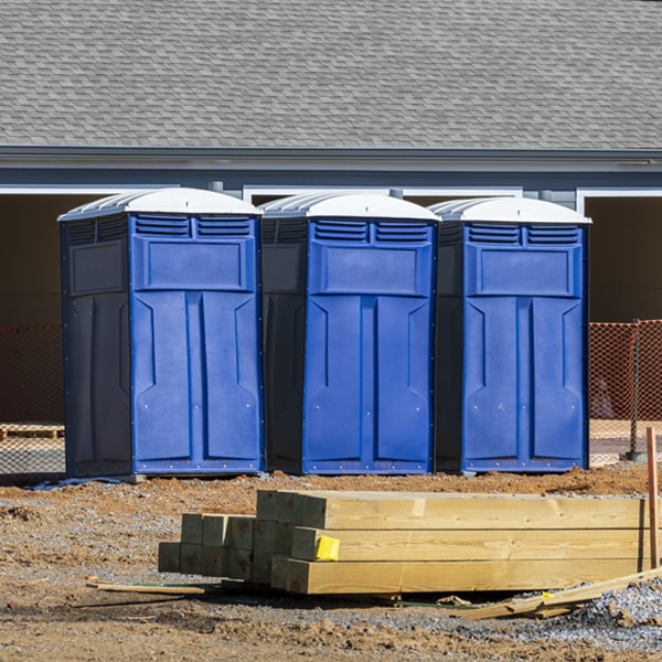 how can i report damages or issues with the portable toilets during my rental period in East Canton